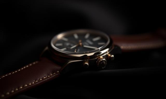 Detail shot of unbranded luxury timepiece