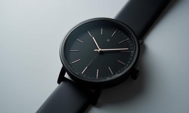 Minimalist black dial AmsterWatch